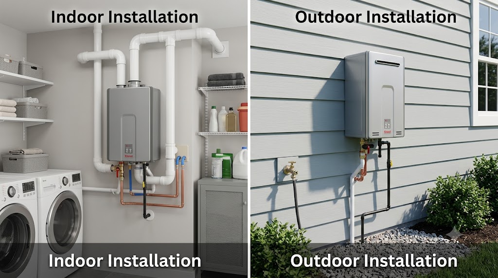 Indoor vs Outdoor Rinnai Tankless Installation